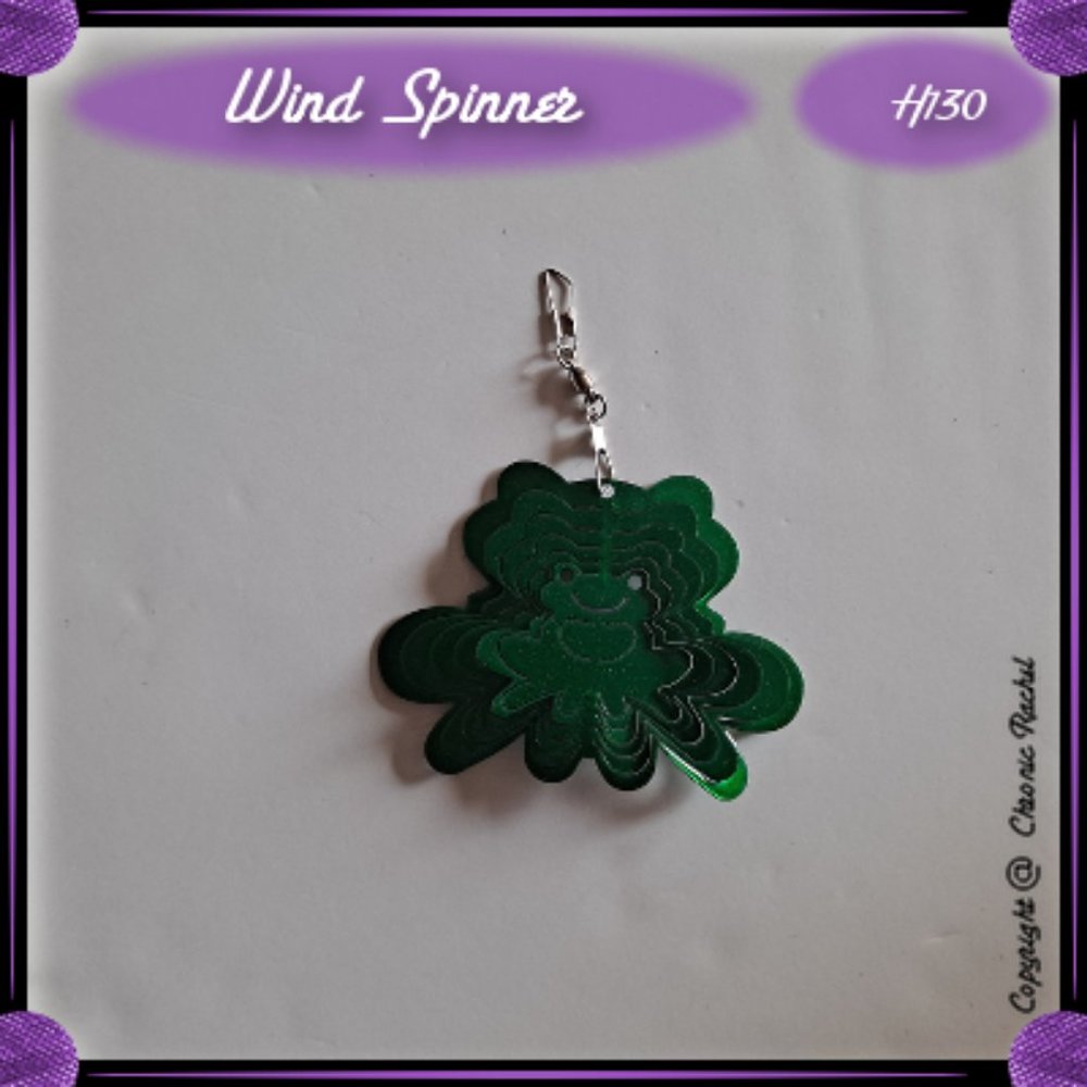 3" Itsy Bitsy Green Starlight Frog Wind Spinner